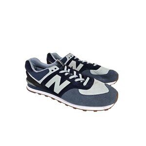New Balance Men's 574 Core M574MLA Athletic Shoe Navy/Gray Size 18 2E